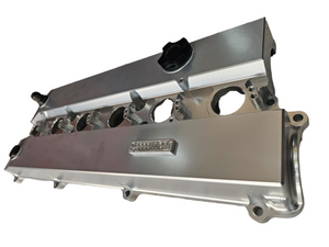 9040-SPEEDWORKS TOYOTA 2JZ-GTE VVTI SINGLE PIECE BILLET VALVE COVER SILVER