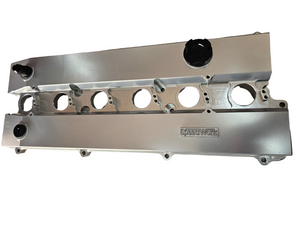 9040-SPEEDWORKS TOYOTA 2JZ-GTE VVTI SINGLE PIECE BILLET VALVE COVER SILVER