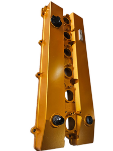 9041-SPEEDWORKS TOYOTA 2JZ-GTE VVTI SINGLE PIECE BILLET VALVE COVER GOLD