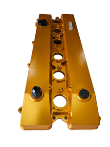 9041-SPEEDWORKS TOYOTA 2JZ-GTE VVTI SINGLE PIECE BILLET VALVE COVER GOLD