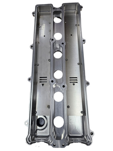 9033-SPEEDWORKS TOYOTA 2JZ-GTE NON-VVTI SINGLE PIECE BILLET VALVE COVER SILVER